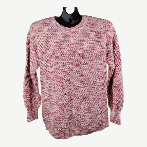 Isabel Maternity Crew Neck Waffle Knit Pullover Sweater - Picture 3 of 8